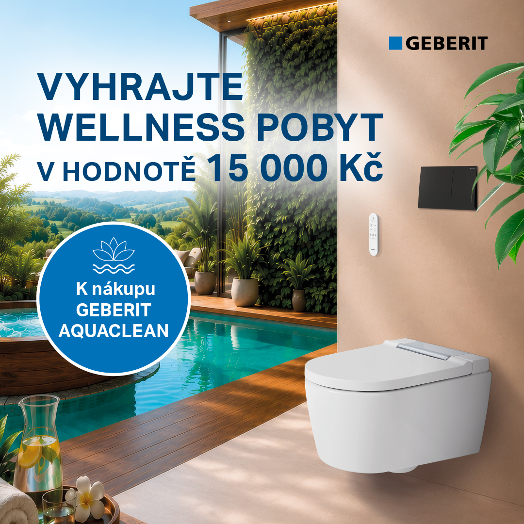 Kupte si sprchovací WC Geberit AquaClean a vyhrajte.