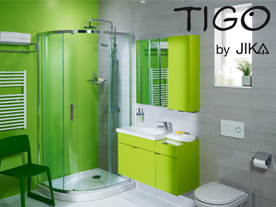 Jika Tigo sprchový kout asymetrický 100 x 80 cm