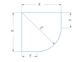 Zaměření rádiusu u sprchové vaničky