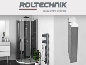 Čtvrtkruhový sprchový kout Roltechnik LZR2 s dvoukřídlými dveřmi