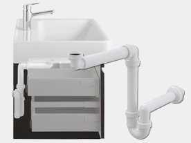 Umyvadlové sifony do koupelnových skříněk