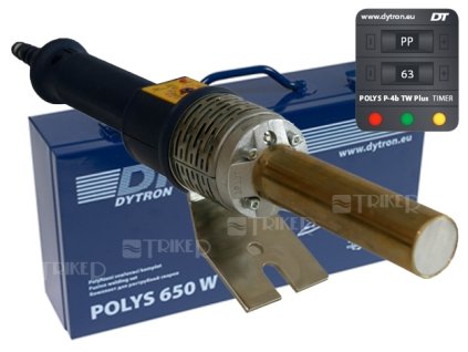 Komplet PROFI polyfúzní svářečka Polys P-4b 650W TW Plus + modré nástavce 16-63 mm