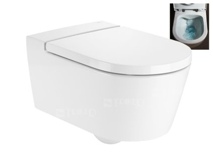 Inspira Round klozet závěsný 56 cm RIMLESS bez splachovacího kruhu, bílý