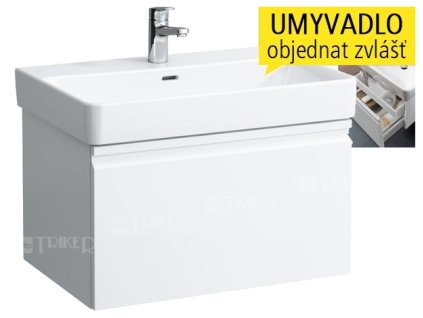 Laufen Pro S skříňka s 1+1 zásuvkou pod umyvadlo 70 x 46,5cm bílá/lesk