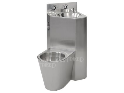 SLWN 08L WC s umyvadlem do rohu, WC na zemi vlevo, matný povrch