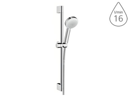 Crometta 100 1Jet sprchová sada 0.65m bílá/chrom