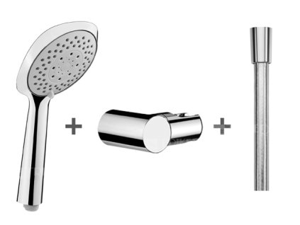 Cubito-N sprchový set - ruční sprcha hranatá 4 funkce,držák, hadice 170 cm