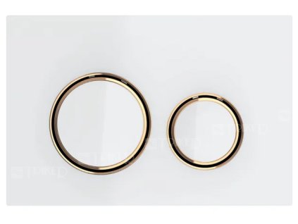 Sigma21 ovládací tlačítko bílé sklo/červené zlato