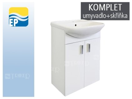 EP skříňka s umyvadlem 53 cm bílá