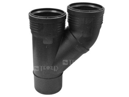 Silent-PP odbočka paralelní 2 x 45°  90/ 90 mm