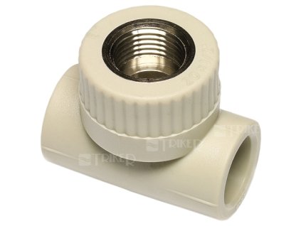PPR T-kus s kovovým závitem vnitřním 32 x 1/2" x 32 mm