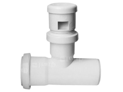 HT odbočka bílá s přivětrávací hlavicí 50 mm