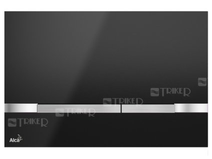 Tlačítko ovládací Alca STRIPE BLACK NEREZ černé/lesk