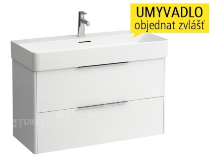 Base skříňka se 2 zásuvkami pod umyvadlo Val 95 x 42 cm, bílá/mat
