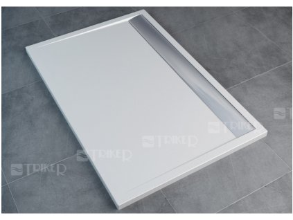 ILA vanička z litého mramoru WIA s hliníkovým krytem 90 x 100 cm bílá/bílý kryt