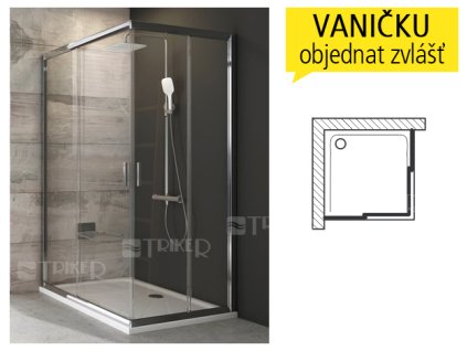 BLRV2K sprchový kout BLRV2K-110 (1080-1100mm) profil:satin, výplň:grape
