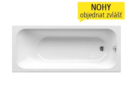 Chrome vana akrylátová 160 x 70 cm, bílá