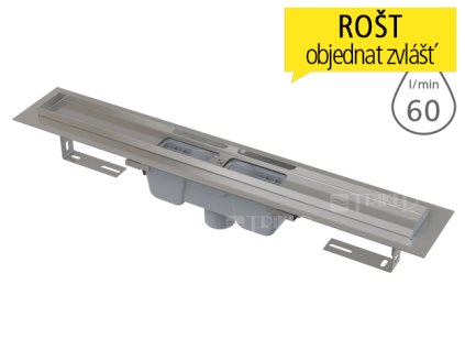 Žlab podlahový APZ1001 pro perforovaný rošt 550 mm, spodní odtok 50 mm