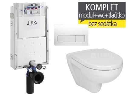 Závěsný WC komplet T-10 JIKA pro zazdění + Lyra plus klozet závěsný 53 cm