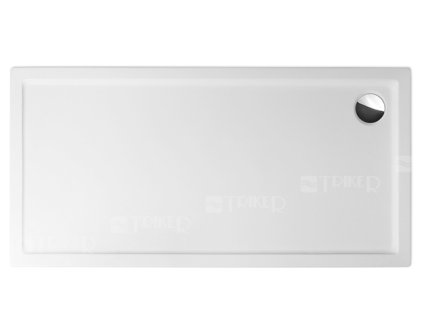 Flat Kvadro dlouhý obdelník vanička akrylátová 160 x 75 x 6 cm, bílá