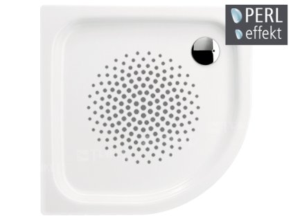 Zirkon 65 vanička ocelová 90 x 90 x 6,5 cm 513-1 R500, bílá + Perl-Effekt + Antislip