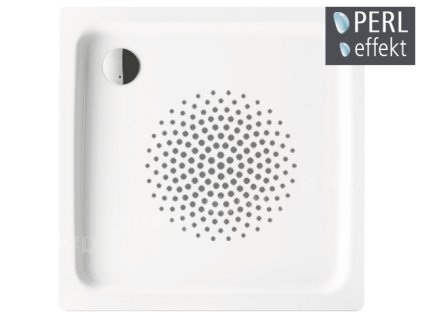 Duschplan vanička ocelová 90 x 90 x 6,5 cm 545-1, bílá + Perl-Effekt + Antislip