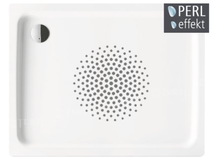Duschplan vanička ocelová 3,5 mm 75 x 120 x 6,5 cm 417-1, bílá + Perl-Effekt + Antislip