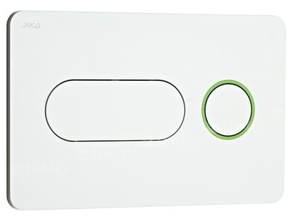 Tlačítko ovládací Jika PL8 Dual Flush bílé/zelený kroužek