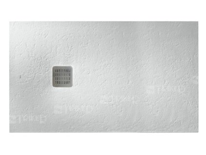 Terran vanička z litého mramoru obdelníková 200 x 100 x 3,1 cm bílá