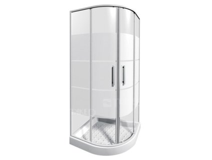 Lyra plus sprchový kout 90 x 90 cm R540 (880-900 mm) profil:bílý výplň:Stripy/PERLA