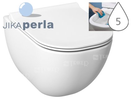 Mio-N klozet závěsný 53 cm RIMLESS bez oplachovacího kruhu, bílý/PERLA