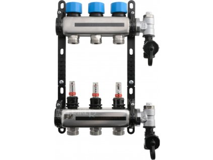 THM rozdělovač s průtokoměry INOX 8 okruhů