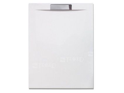 Prestol vanička z litého mramoru 140 x 90 x 3,5 cm s nerezovým krytem, bílá