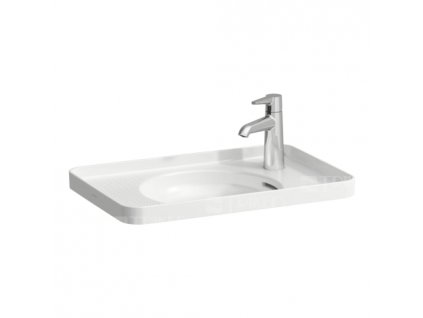 Val umyvadlo zápustné 55 x 36 cm s otvorem pro baterii vpravo/s přepadem, bílé+LCCA