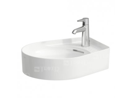 Val umyvadlová mísa 50 x 40 cm s otvorem pro baterii/s přepadem, bílá+LCCA