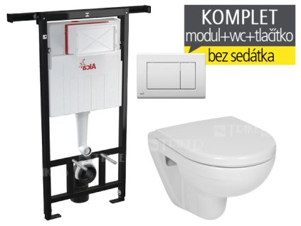 Závěsný WC komplet T-32 Alca do bytových jader + Lyra plus Compact