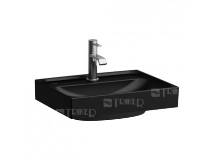 Meda umývátko broušené 45x35cm s otvorem pro baterii černá matná