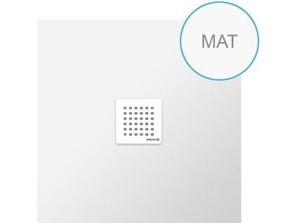FLEXIA vanička z litého mramoru 80x80x3 bílá mat