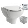Laufen Pro klozet závěsný 53 cm RIMLESS bílý, WC PACK se sedátkem SLIM Slowclose