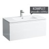Laufen Pro S skříňka s 1 zásuvkou s umyvadlem 100 x 50 cm s otvorem bílá/lesk