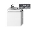 Komplet Cubito skříňka výklopná s umývátkem 45 x 25 cm, otvor vlevo, bílá