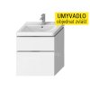 Cubito skříňka se 2 zásuvkami pod umyvadlo 65 x 48,5 cm, bílá/lesklý lak