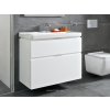 Cubito skříňka se 2 zásuvkami pod umyvadlo 85 x 48,5 cm, bílá/lesklý lak