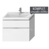 Komplet Cubito skříňka s 2 zásuvkami s umyvadlem 85 x 48,5 cm, bílá