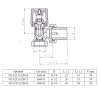 Ventil radiátorový rohový VE-4233A DN10 3/8"