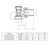 Šroubení radiátorové uzaviratelné rohové VE-4309A DN10 3/8"