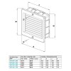 Větrací mřížka VM s rámečkem a síťovinou bílá 150 x 150 mm