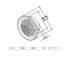 Větrací mřížka VM kruhová bez síťoviny bílá 50 mm (4ks)