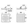 Cubito sprcha hlavová čtvercová 202 x 202 mm, chrom