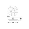 Mio sprcha hlavová 200mm s 1 funkcí chrom/šedivý plast